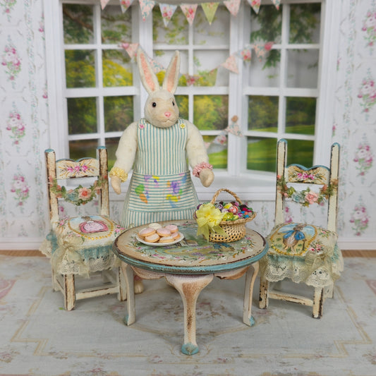 Artisan Easter Basket & Sugar Cookie Set Dollhouse Miniature