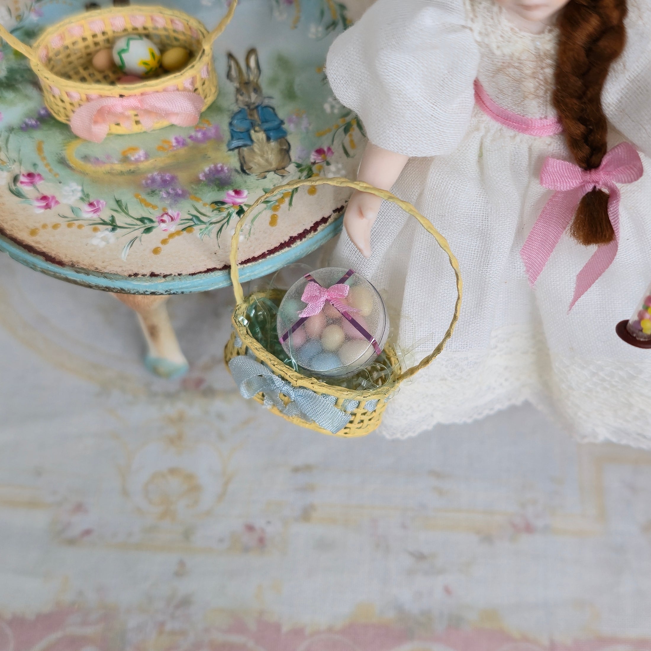 Easter Basket & Candy Set Paris Miniatures Dollhouse Miniature