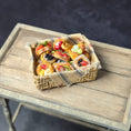 Load image into Gallery viewer, Tomo Tanaka Nunu’s House Fruit Danish Basket Bakery Display Artisan Miniature Food
