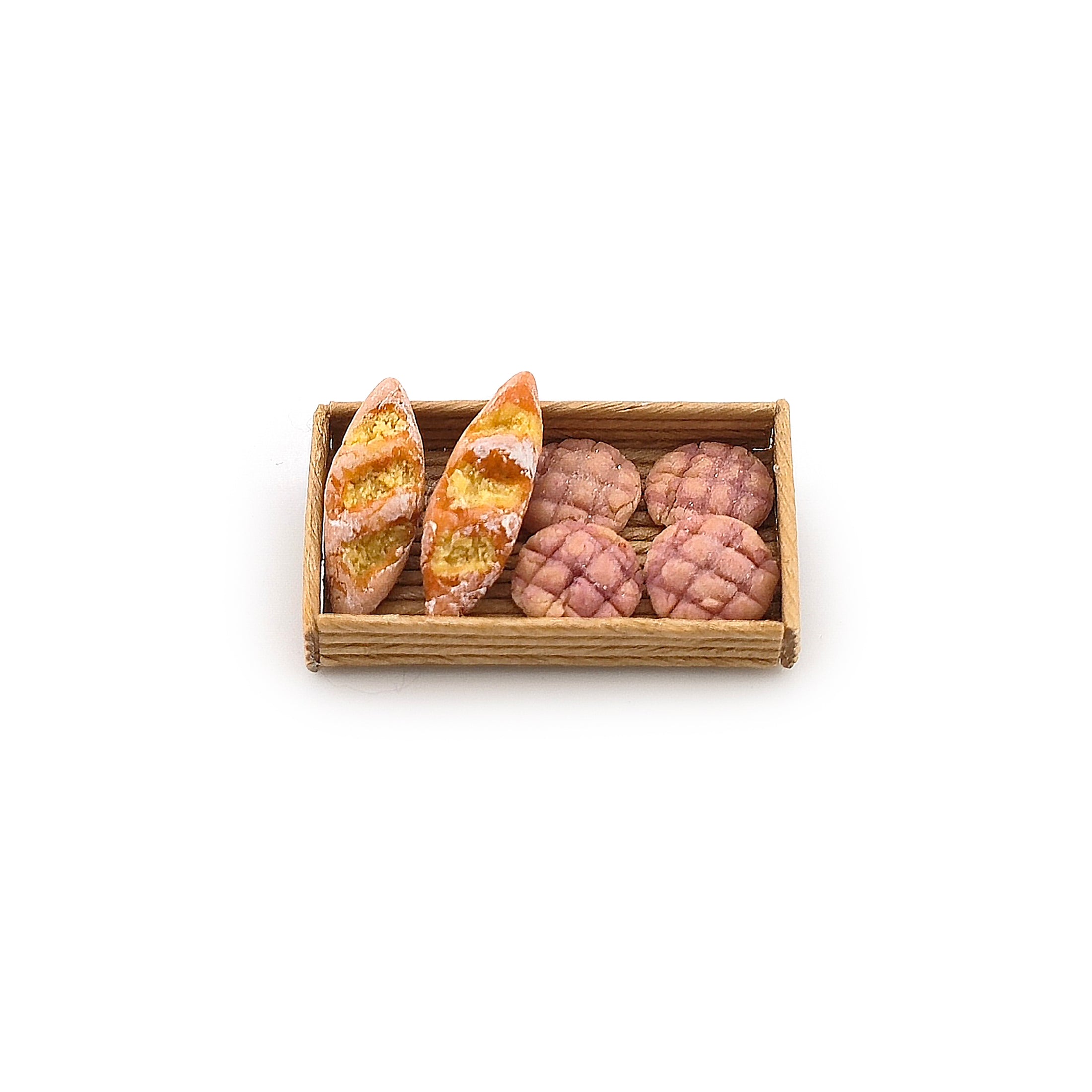 Tomo Tanaka Nunu’s House Melon Pan Bread Tray Bakery Display Dollhouse Miniature