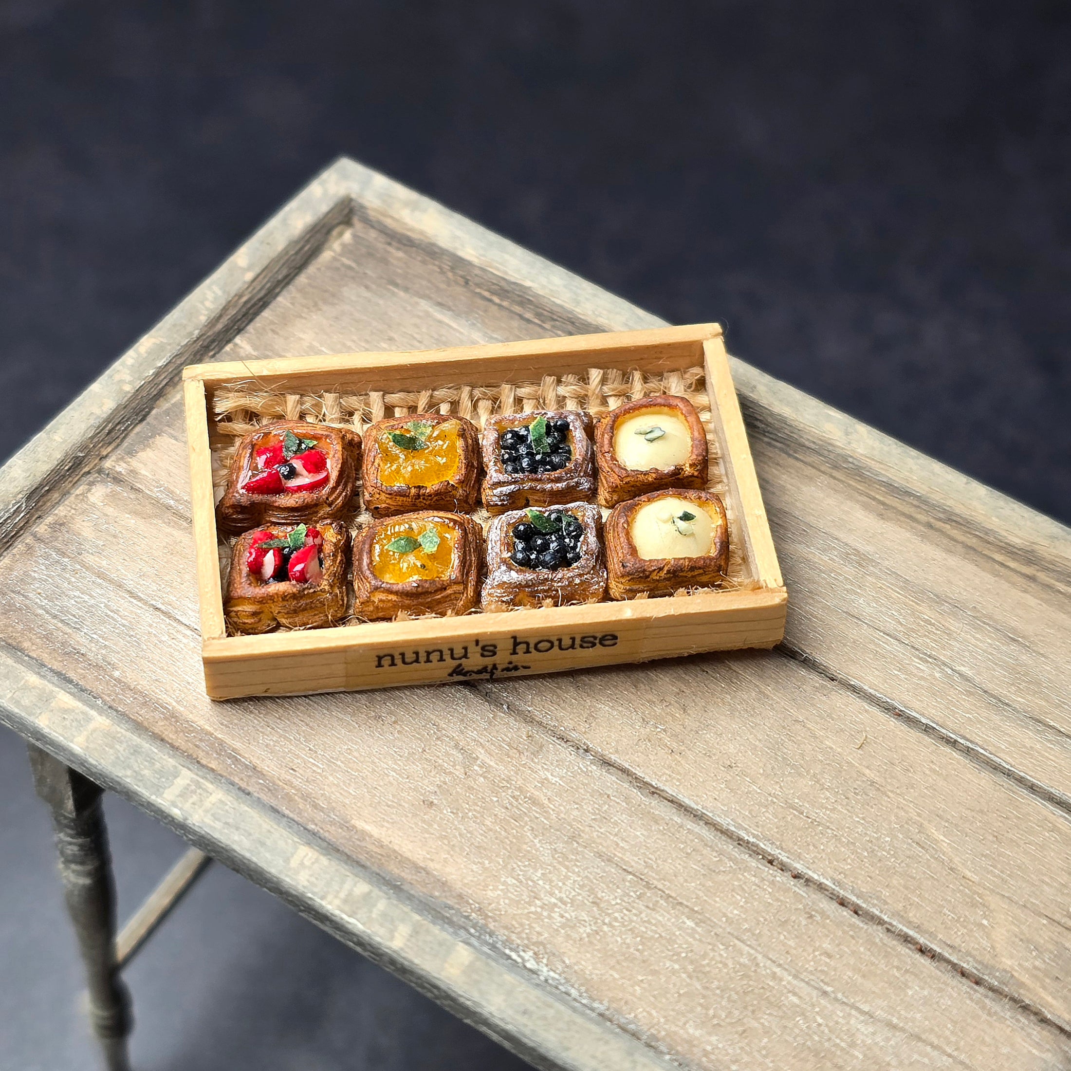 Tomo Tanaka Nunu’s House Fruit Danish Pastry Crate Dollhouse Miniature