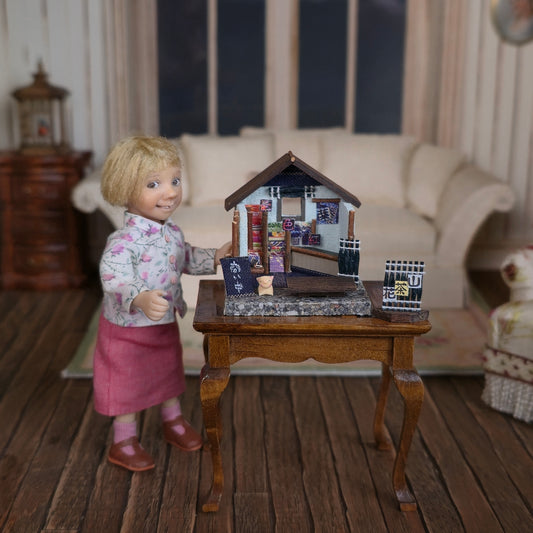 OOAK Japanese Fabric Shop Dollhouse Toy For Dollhouse Child Miniature
