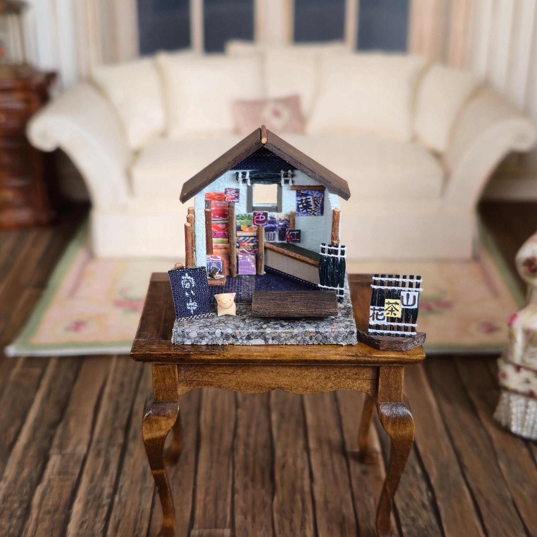 OOAK Japanese Fabric Shop Dollhouse Toy For Dollhouse Child Miniature