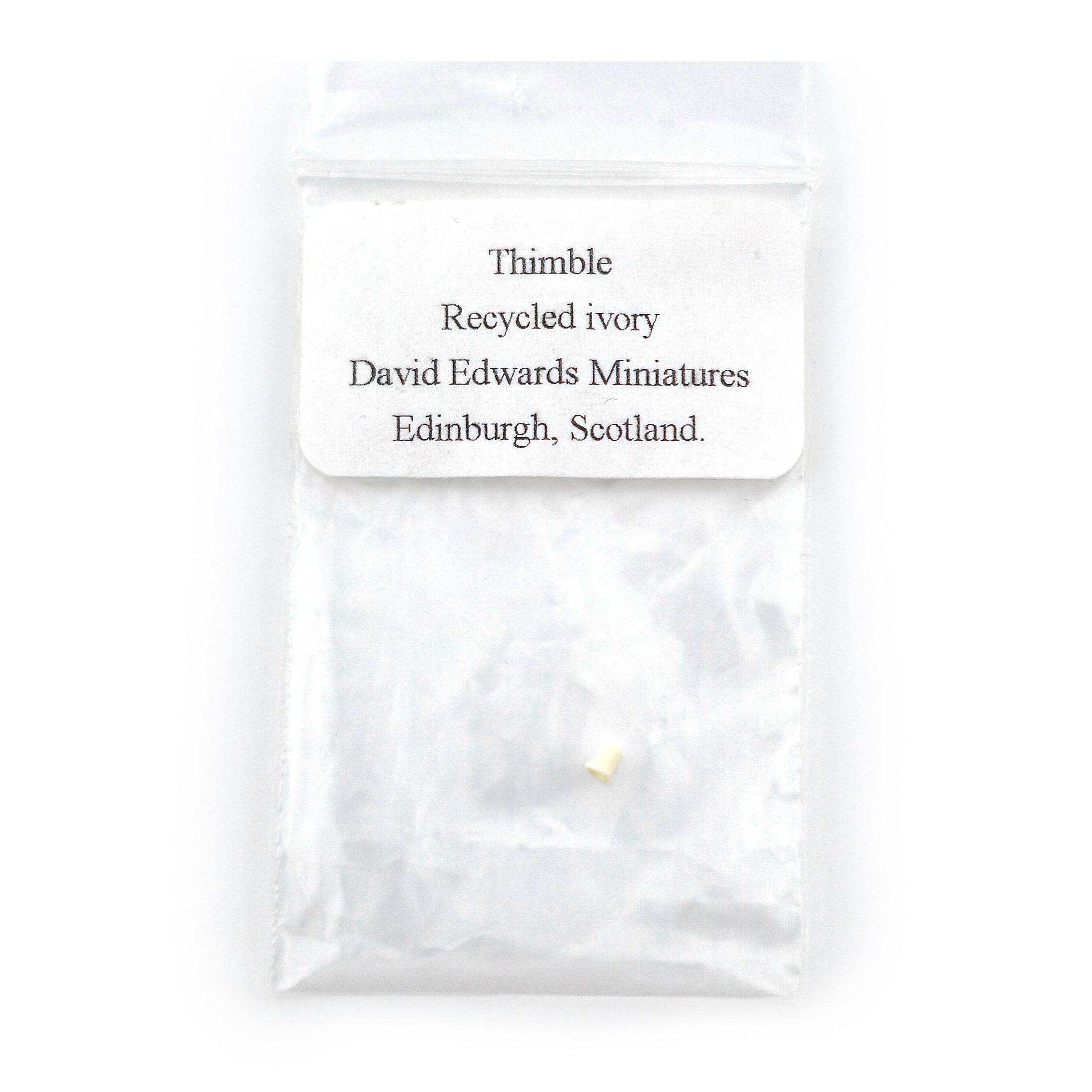 David Edwards Miniature Ivory Thimble OOAK Hand Carved Scotland