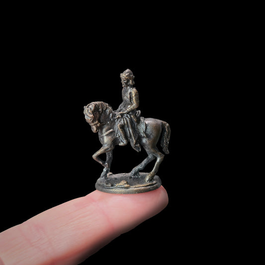 Miniature Bronze Equestrian Statue of Colleoni Renaissance Sculpture