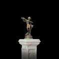 Load image into Gallery viewer, Antique-Style Bronze Victorious David & Goliath Statue Sculpture 1:12 Scale
