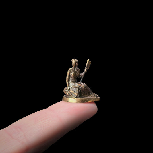 Neoclassical Seated Female Bronze Sculpture Statue Figurine