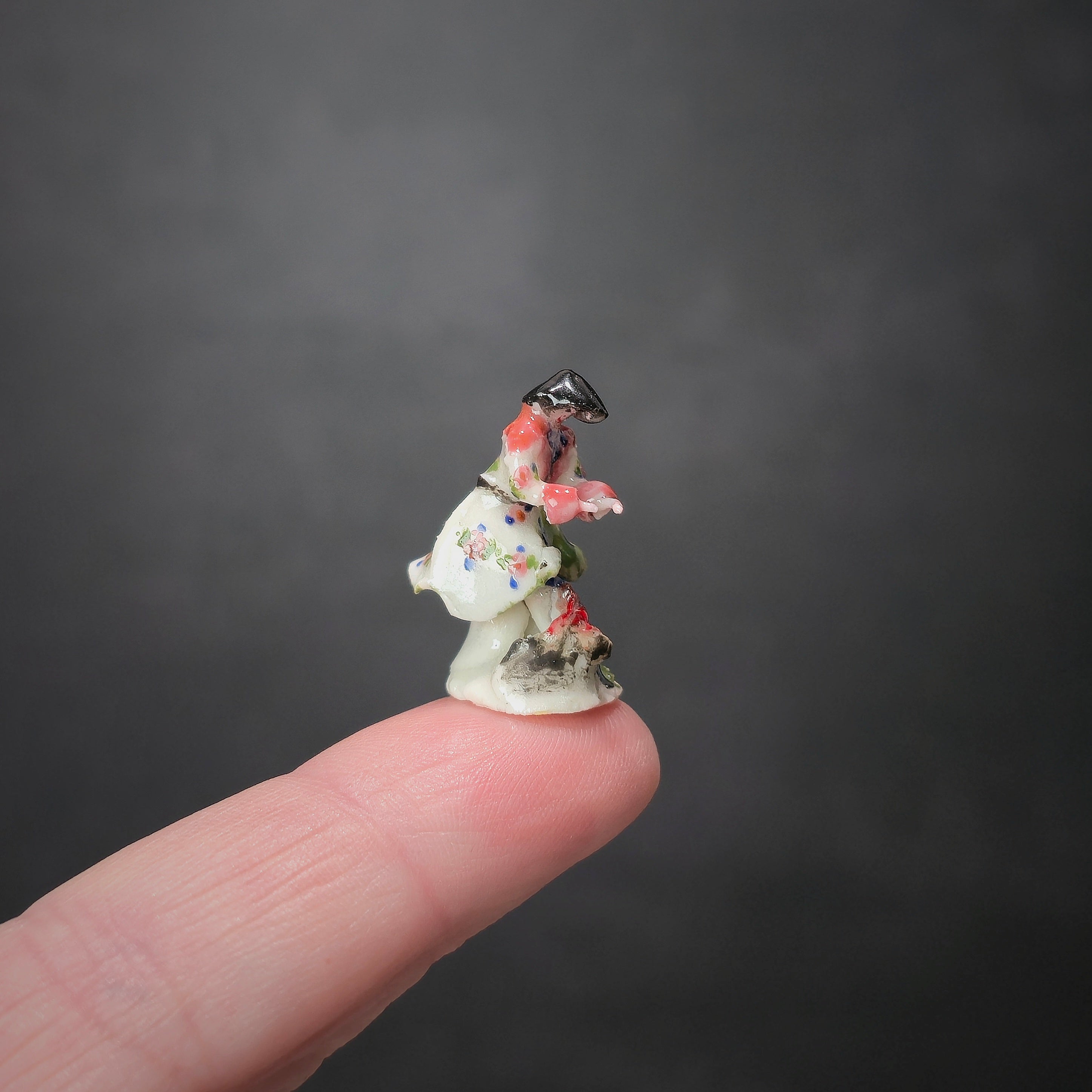 Tricia Street OOAK Chinoiserie Gentleman Sculpted Porcelain Meissen Style Figurine