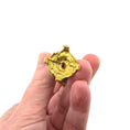 Load image into Gallery viewer, David Iriarte Gold Plated Bronze & Blue Enameled Faux Marble Asian Urn Vase A
