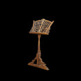 Load image into Gallery viewer, Intricate Geoffrey Bishop Hand-Carved Victorian Sheet Music Stand 1:12 Scale
