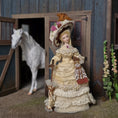 Load image into Gallery viewer, Miniature Rose Victorian Lady Porcelain Dollhouse Doll w Hat & Parasol
