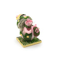 Load image into Gallery viewer, Le Coffre d’Emilie Pink Easter Teddy Bear Egg Miniature
