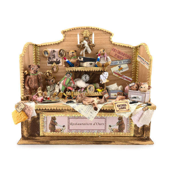 Le Coffre d’Emilie French Teddy Bear Repair Shop Dollhouse Miniature