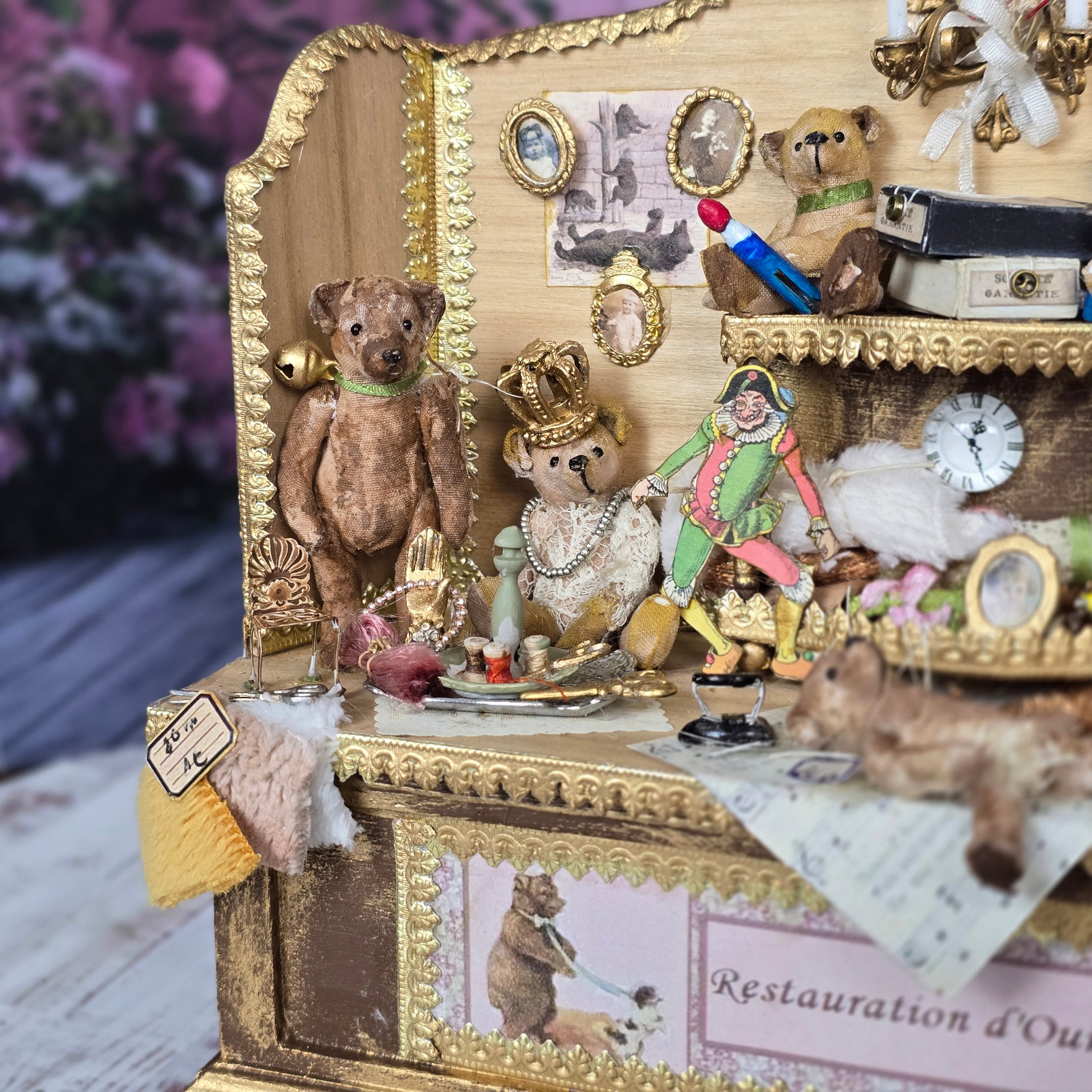 Le Coffre d’Emilie French Teddy Bear Repair Shop Dollhouse Miniature