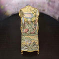 Load image into Gallery viewer, OOAK Gilt Needlepoint Upholstered Chaise Lounge Dollhouse Miniature
