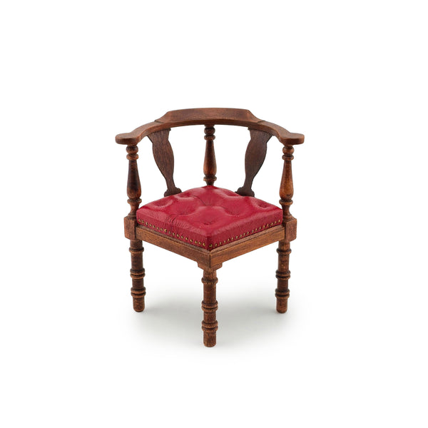 Roger Gutheil & Gail Steffey Miniature Red Leather Corner Chair