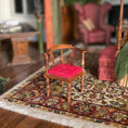 Load image into Gallery viewer, Roger Gutheil & Gail Steffey Miniature Red Leather Corner Chair
