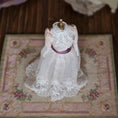 Load image into Gallery viewer, Vintage Artisan Victorian Ladies' Dress on Display Mannequin Lace Blush Silk
