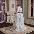 Load image into Gallery viewer, Vintage Artisan Victorian Ladies' Dress on Display Mannequin Lace Blush Silk
