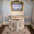 Load image into Gallery viewer, Renee Isabelle Miniature Hand Painted Cabinet Faux Marble Top Signed 1990
