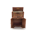 Load image into Gallery viewer, Cristina Noriega Art Deco Miniature Bar Cabinet Burl Wood & Glass IGMA
