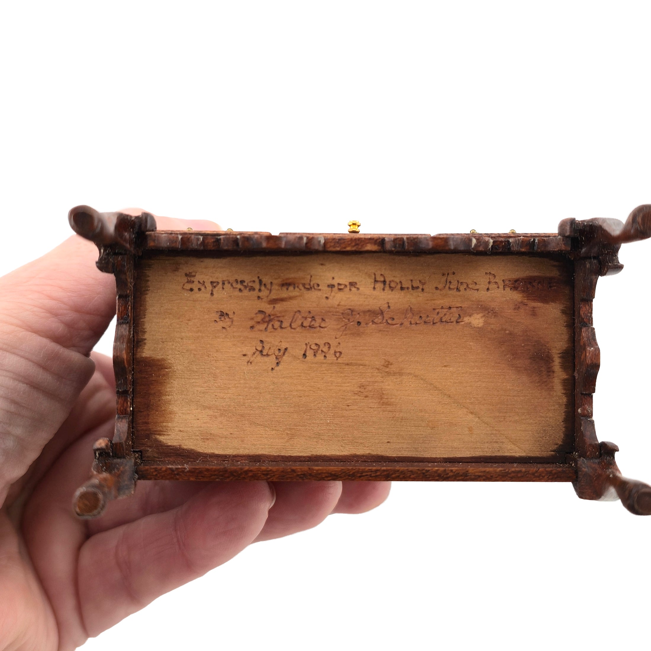 Walter J Schutter IGMA Miniature Highboy Chest Queen Anne 1:12