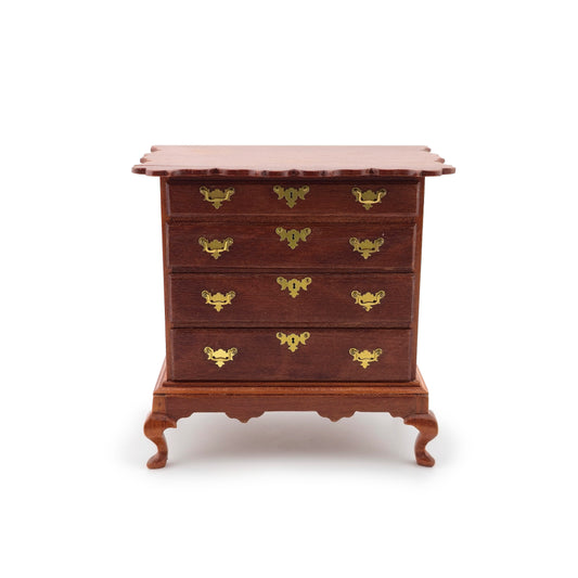 Walter J Schutter IGMA Miniature Chest of Drawers Queen Anne 1:12