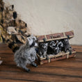 Load image into Gallery viewer, OOAK Miniature Raccoon Family Suitcase Vignette Artisan Made
