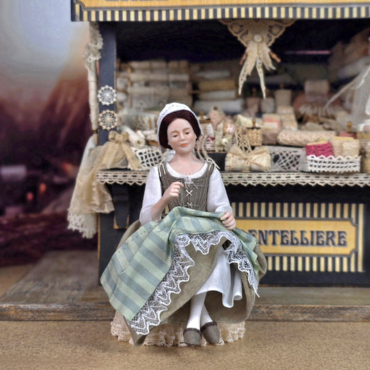 Miniature French Seamstress Doll Mariarita Baldan Aradia Creations Italy
