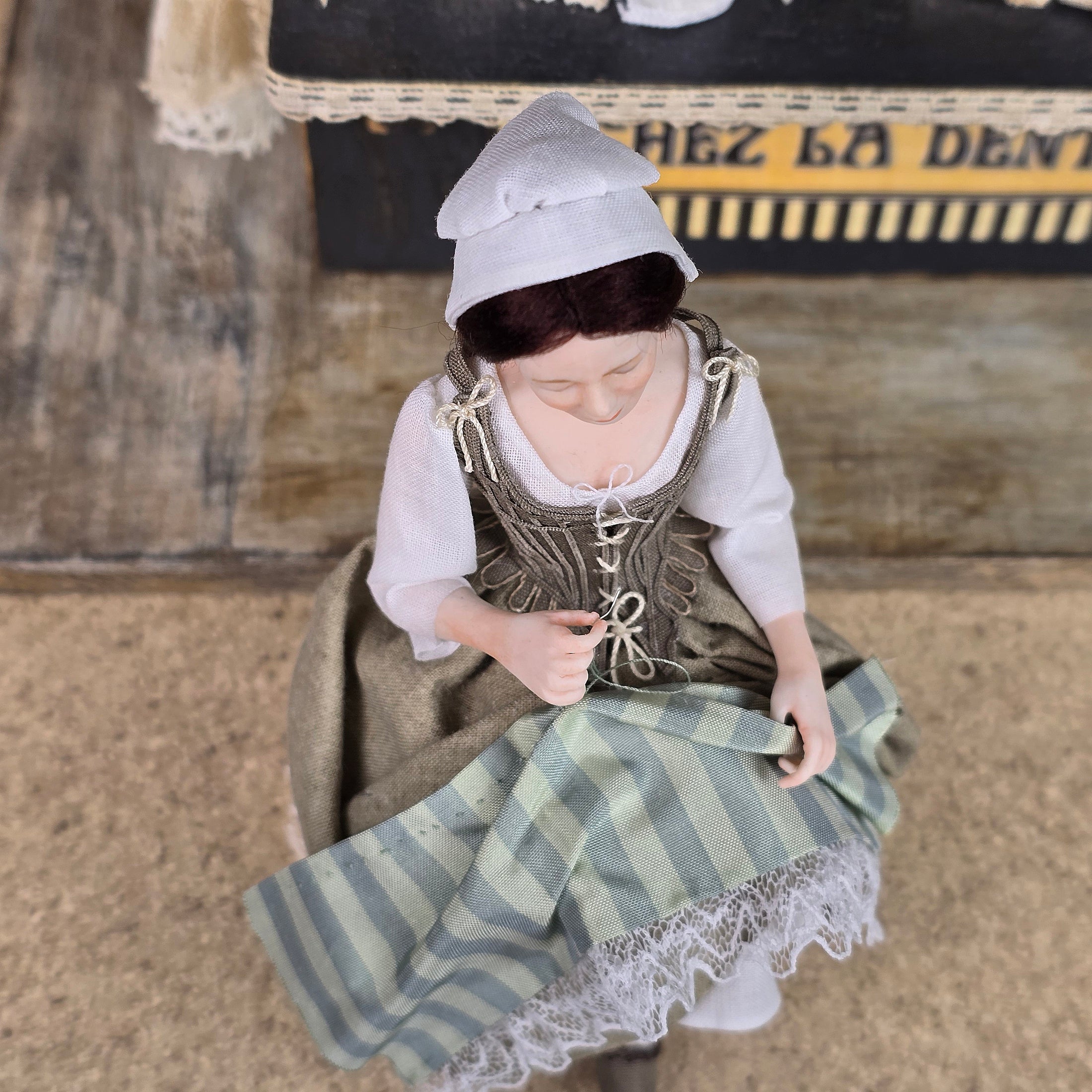 Miniature French Seamstress Doll Mariarita Baldan Aradia Creations Italy