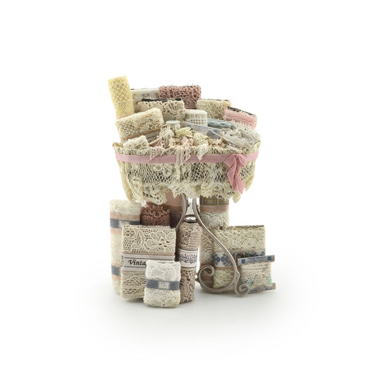 Jenny Warner Lace Table Vignette Miniature Haberdashery Display
