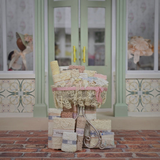 Jenny Warner Lace Table Vignette Miniature Haberdashery Display