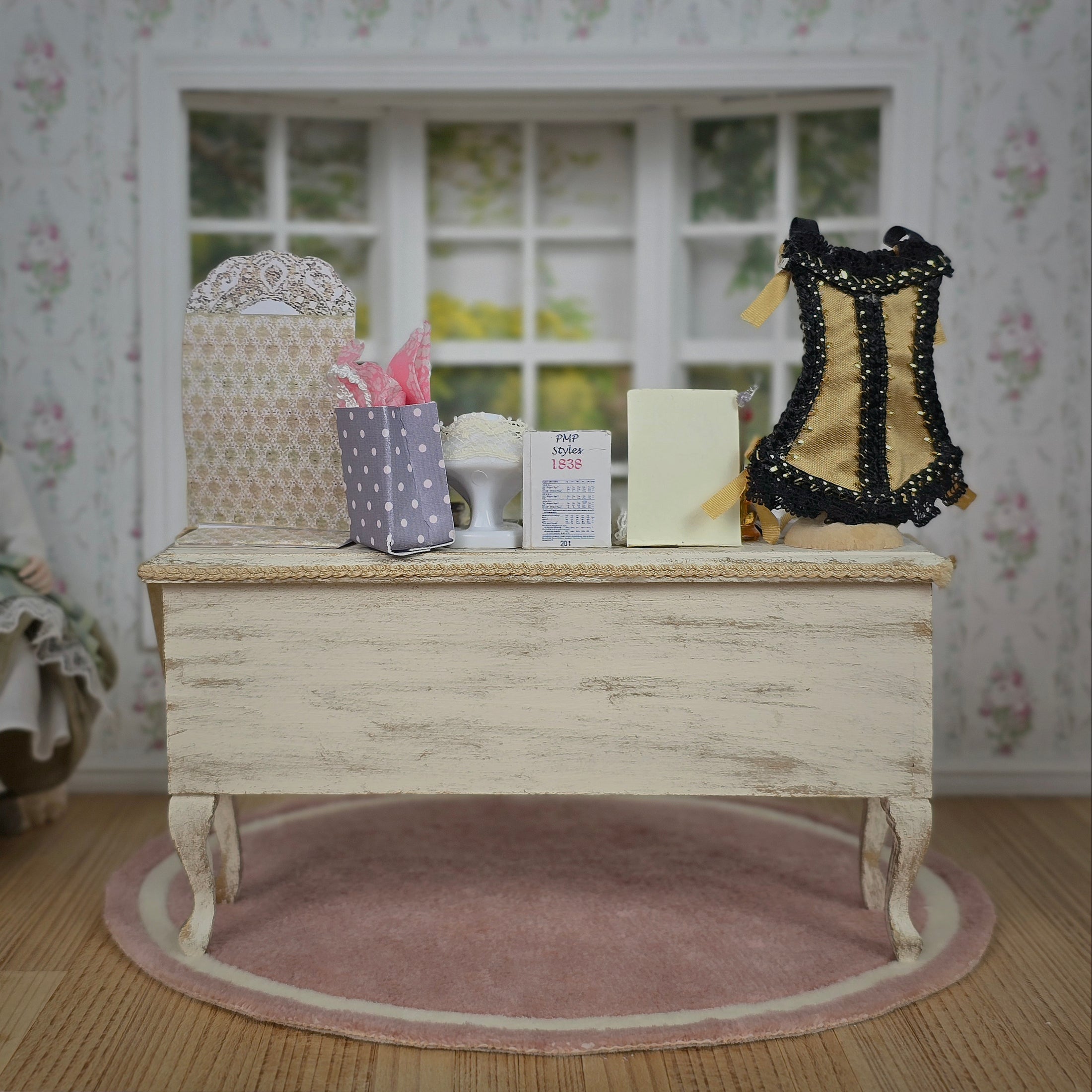 OOAK Sewing Vignette Miniature Haberdashery Shop Counter Display