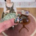 Load image into Gallery viewer, OOAK Miniature Sewing Box With Notions Artisan Dollhouse Accessory
