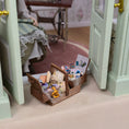 Load image into Gallery viewer, OOAK Miniature Sewing Basket With Notions Dollhouse Accessory
