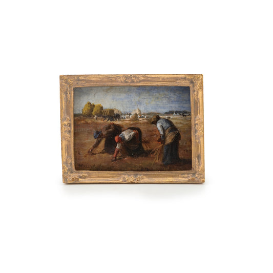 Okada Masaya Miniature Oil Painting The Gleaners by Millet 1:12 Scale