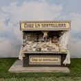 Load image into Gallery viewer, OOAK French Lace Market Stall Diorama Miniature Dollhouse Mercerie
