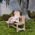 Load image into Gallery viewer, Le Coffre d’Emilie OOAK Teddy Bears on Park Bench Miniature Vignette
