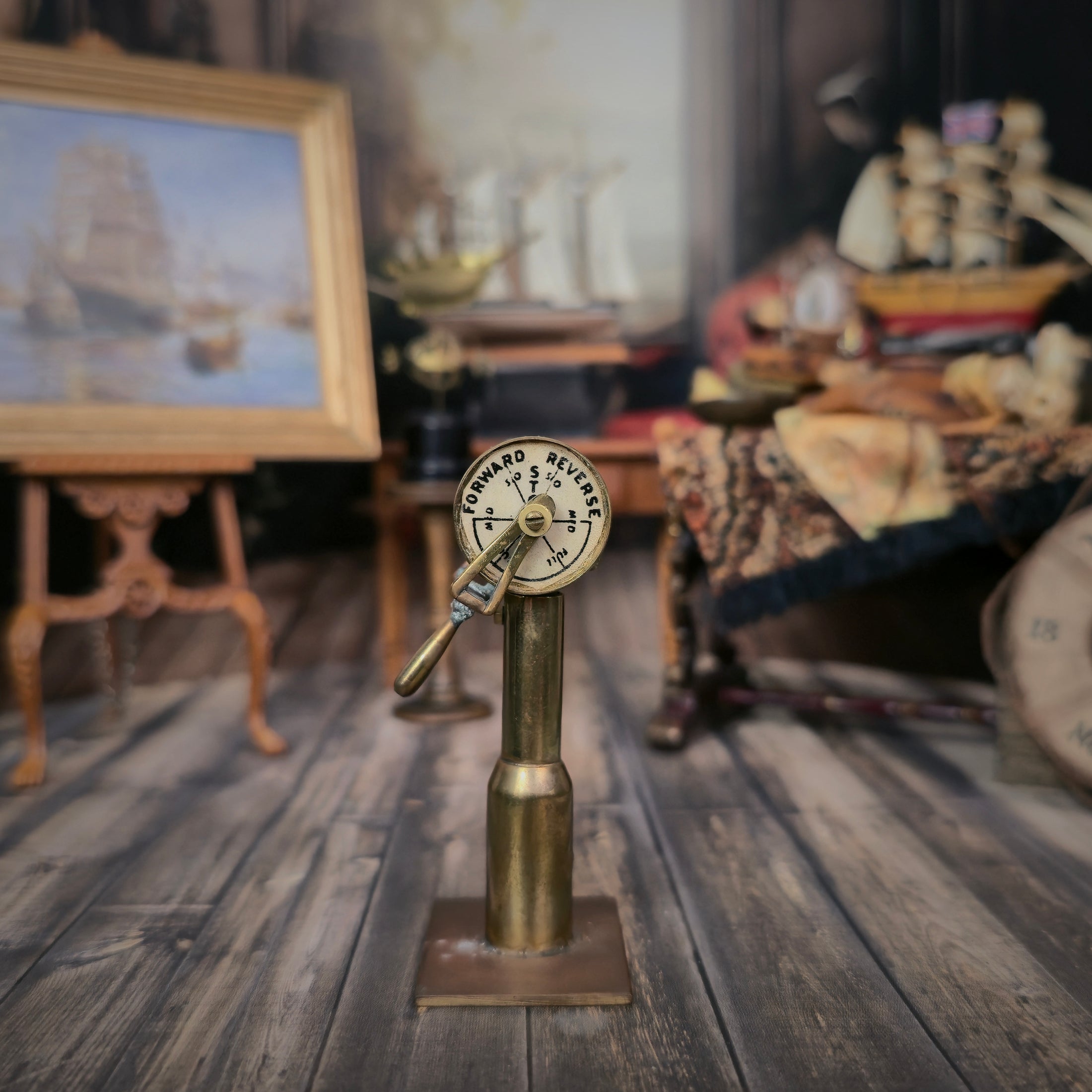 RARE Chester Spacher IGMA Fellow Nautical Brass Chadburn Ship Telegraph
