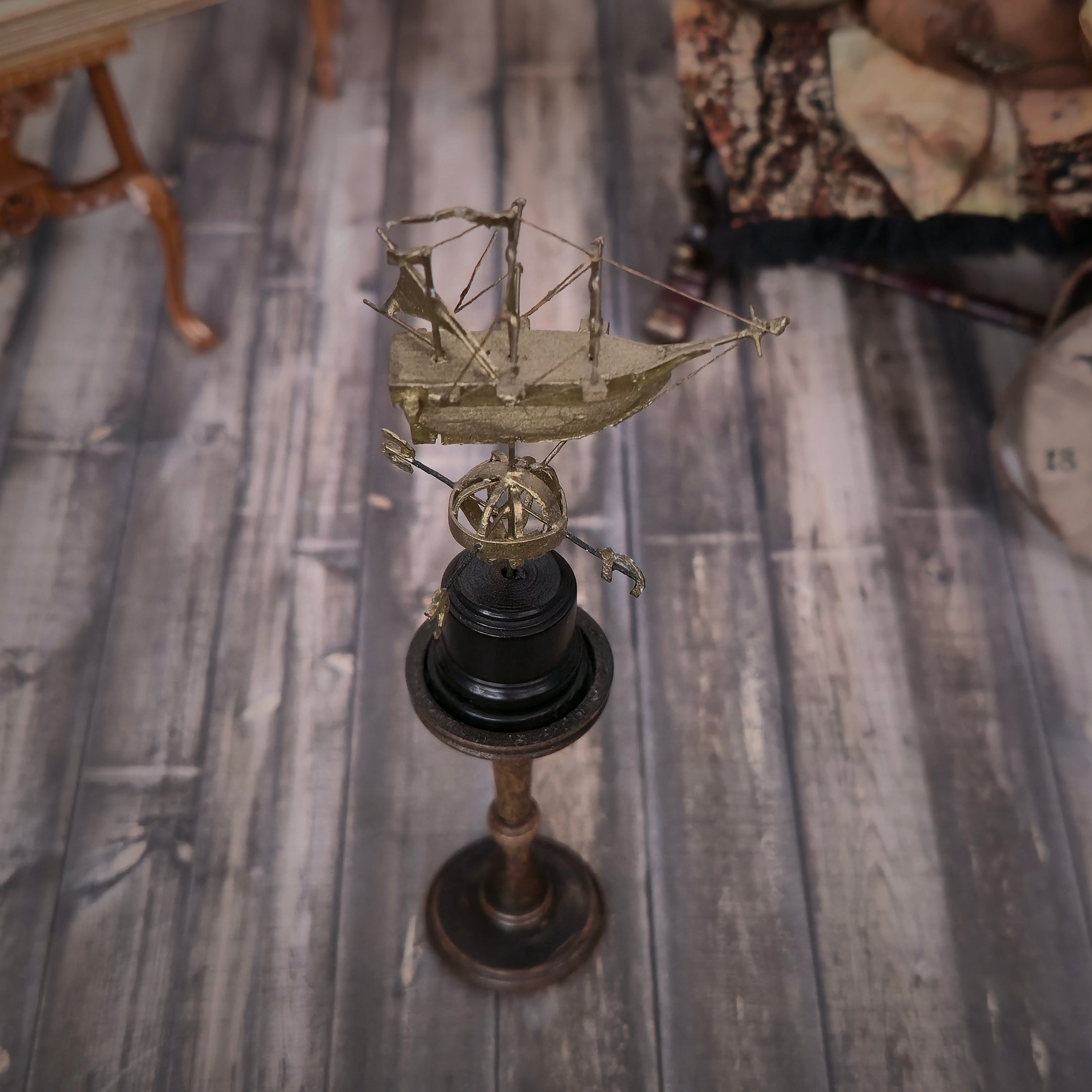 Keith Bougourd France OOAK Liberty Vane Maritime Sculpture SIGNED
