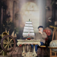Load image into Gallery viewer, Vintage Artisan Clipper Ship Miniature Hand Painted Sailing Vessel
