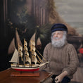 Load image into Gallery viewer, Bud Gillick Hand-Carved Wooden Tall Ship Miniature
