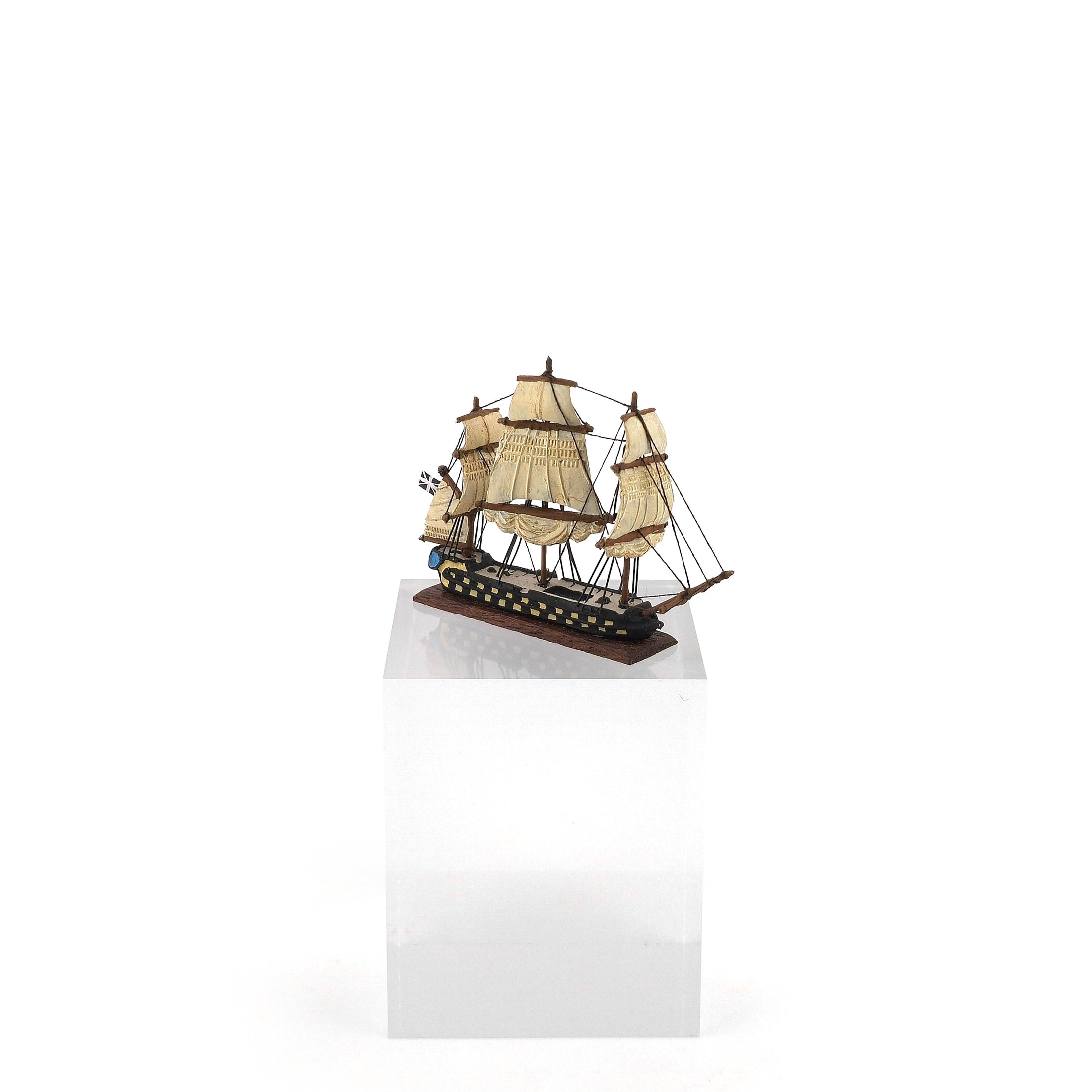 Tony Posada “Spartiate” Hand-Sculpted Clay Tall Ship Miniature (1982)