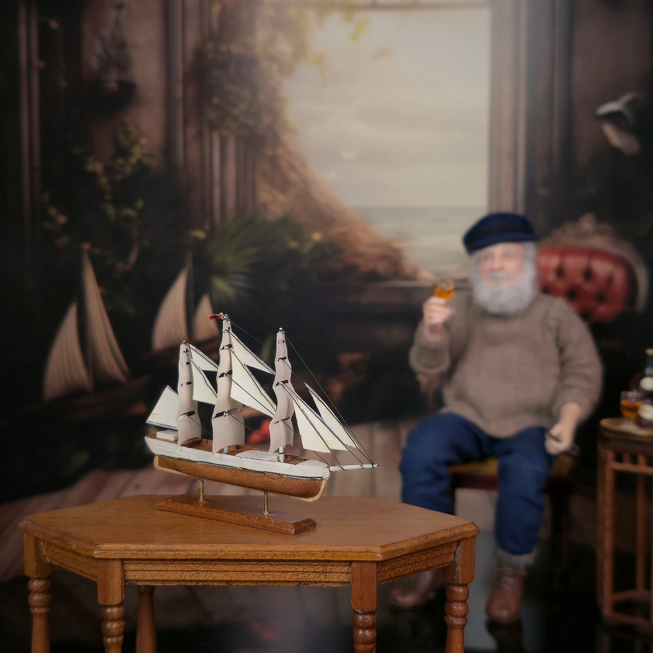 Unsigned Artisan "Comet" Clipper Ship Miniature Display Model