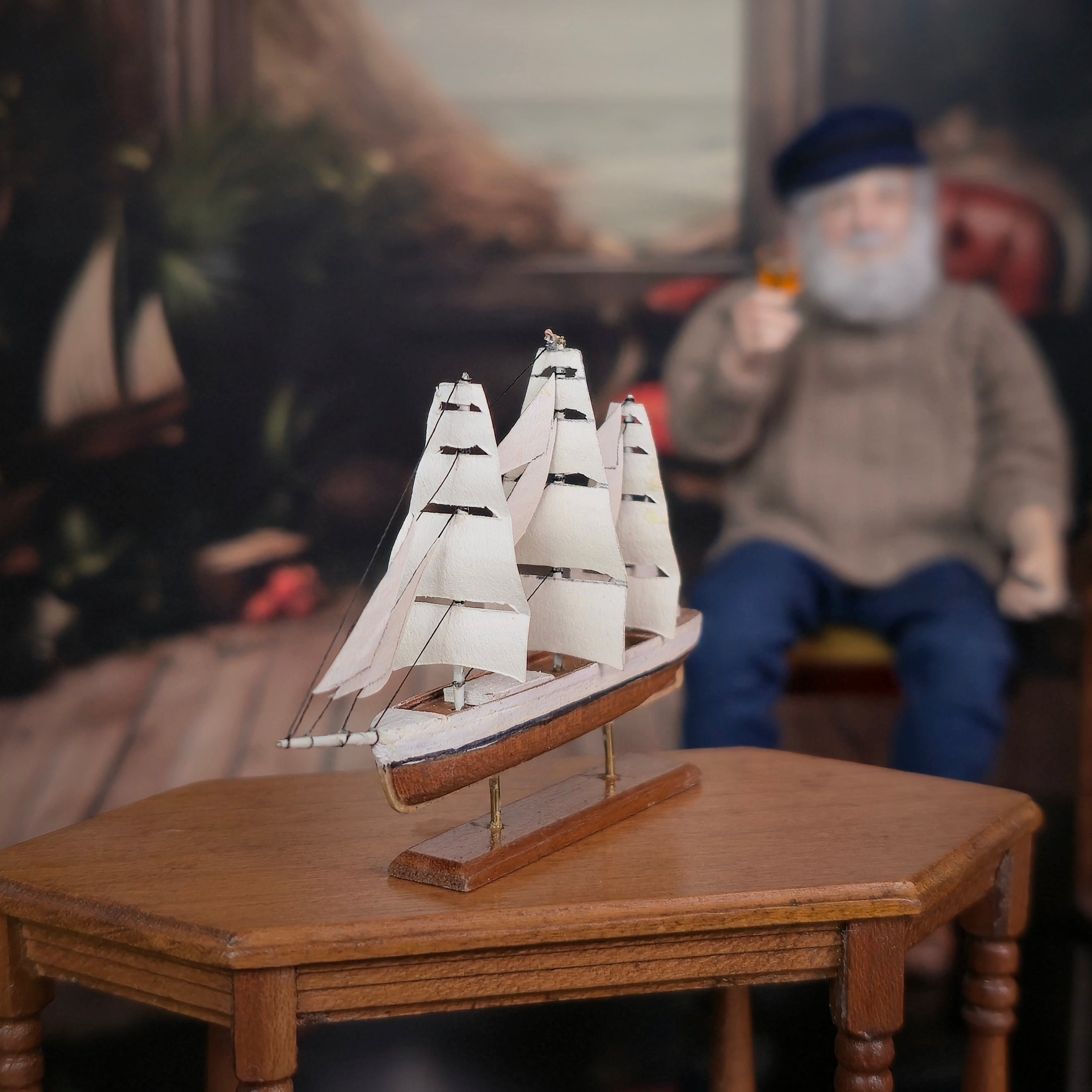 Unsigned Artisan "Comet" Clipper Ship Miniature Display Model