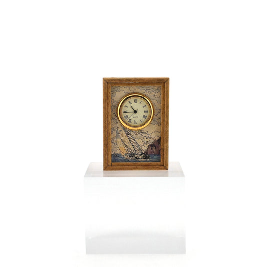 Vintage Miniature Nautical Sailboat Scenic Wall Clock