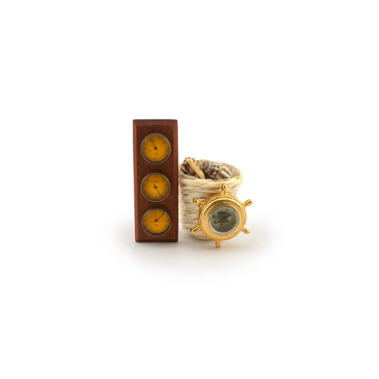 Miniature Nautical Instrument & Seashell Collection Set
