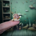 Load image into Gallery viewer, Miniature Shell Sailboat Sculpture OOAK Maritime Decor Display
