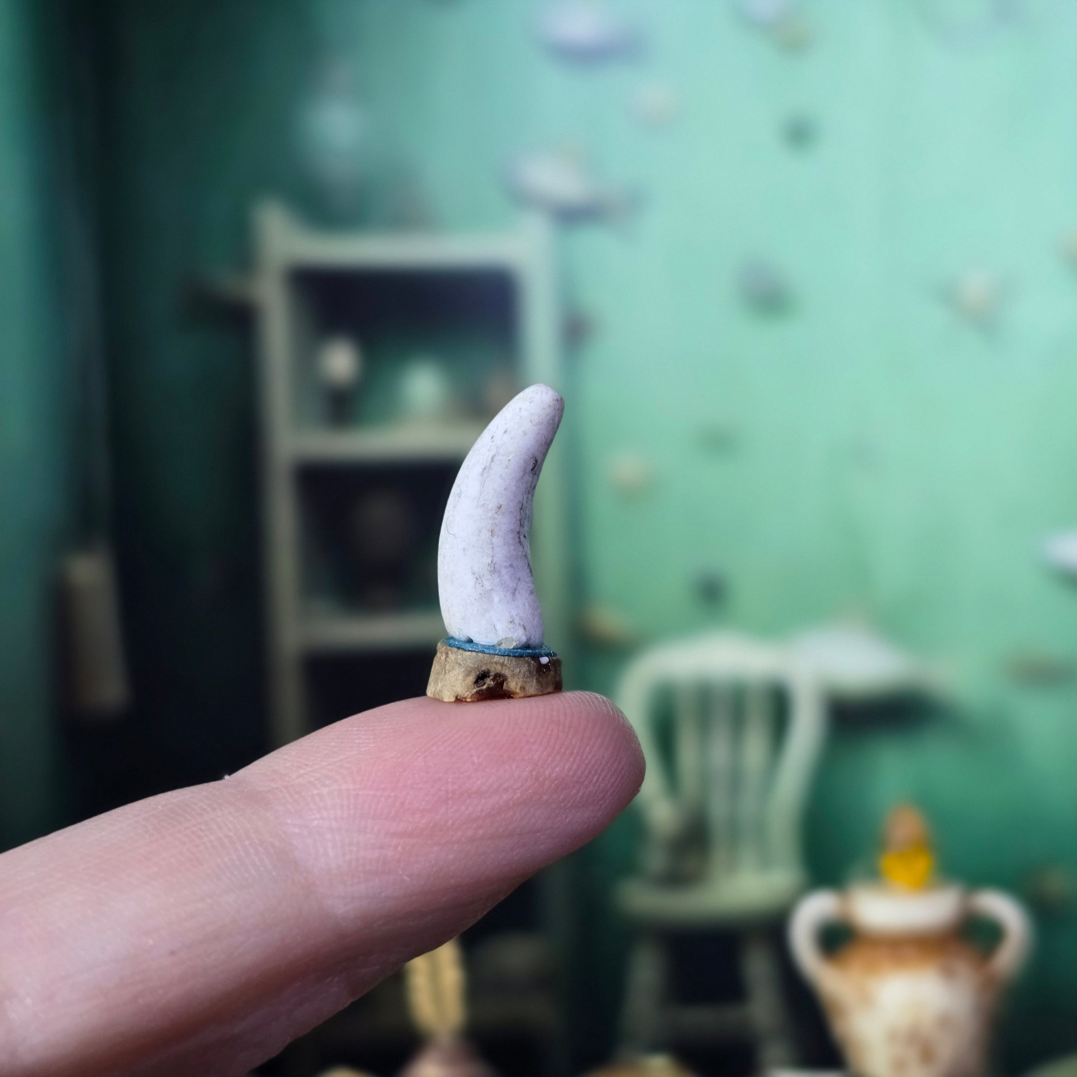 Miniature Scrimshaw Style Faux Nautical Tusk by M. Stockton Dolphin