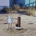 Load image into Gallery viewer, Miniature Coastal Heron Shoreline Vignette with Dock Pilings OOAK

